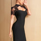 Dadhami Suri Black Lace Bodycon Bandage Dress