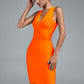 Kaveri Orange Bandage Dress