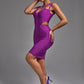 Purple Elegant Sexy Strappy Dress