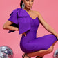 Sheena Purple One Shoulder Dress