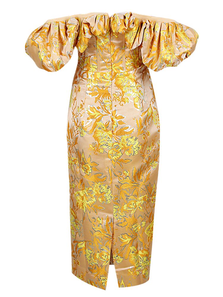 Zoya Elegant Jacquard Dress