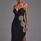 Stunning Black Midi Bodycon Dress