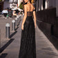 Black Glittered Maxi Dress