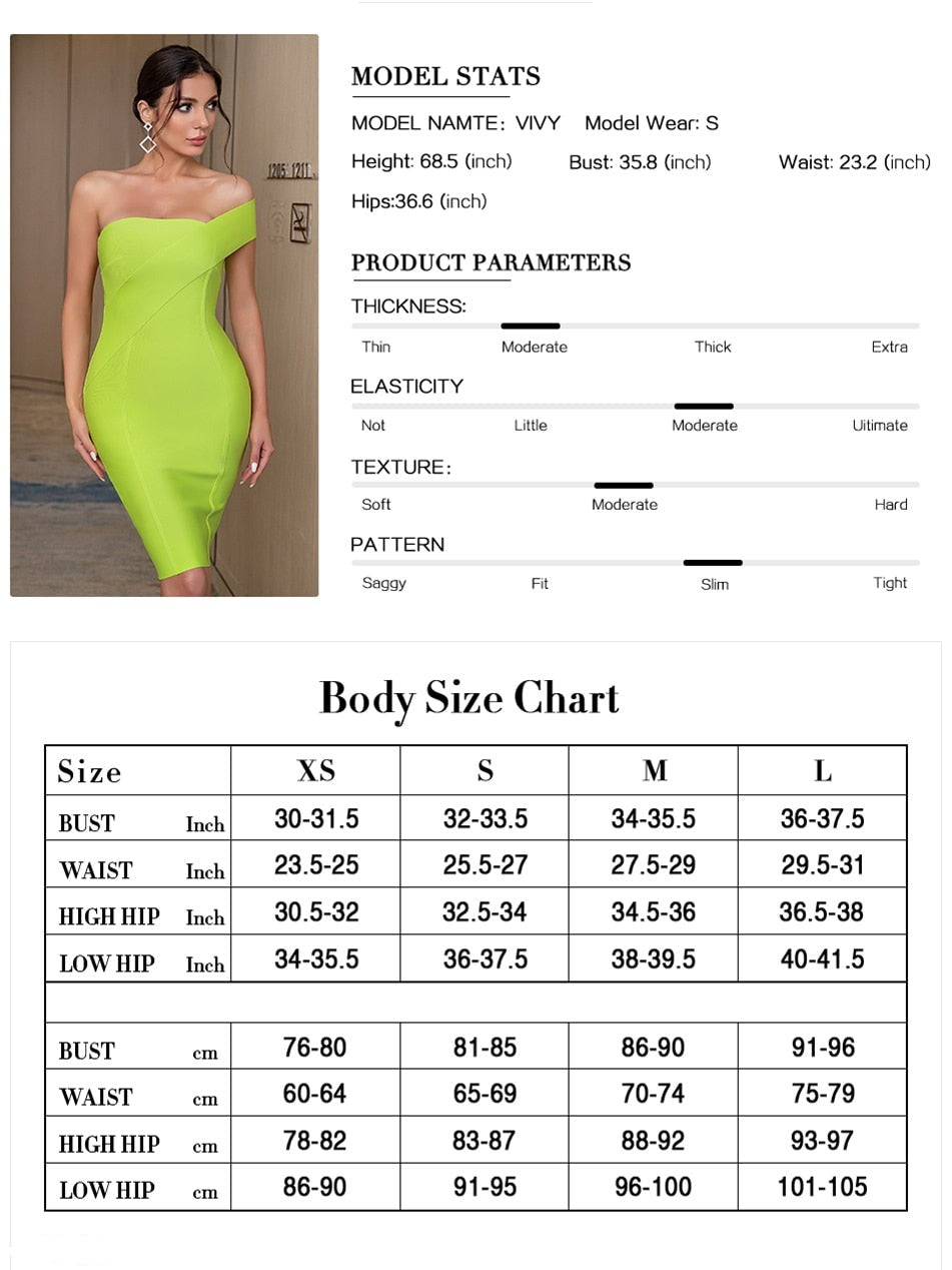 Sexy One Shoulder Knee Length Bodycon Dress