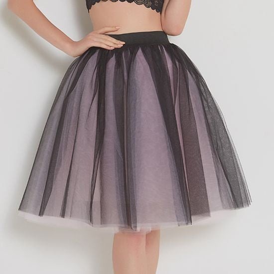 Puffy 5-Layer Tulle Skirt