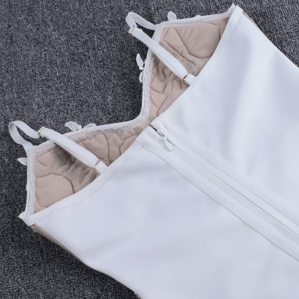 White Lace Bandage Dress